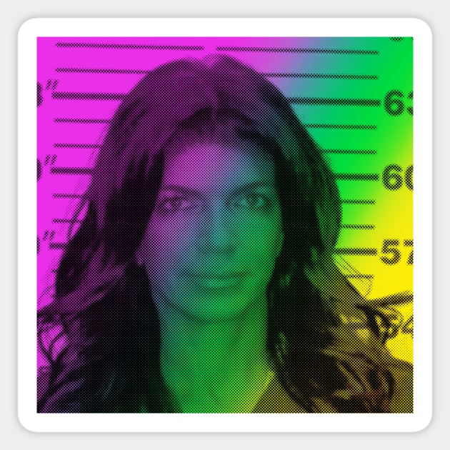 Teresas Rainbow Mugshot - Real Housewives of New Jersey funny stuf Sticker by mivpiv